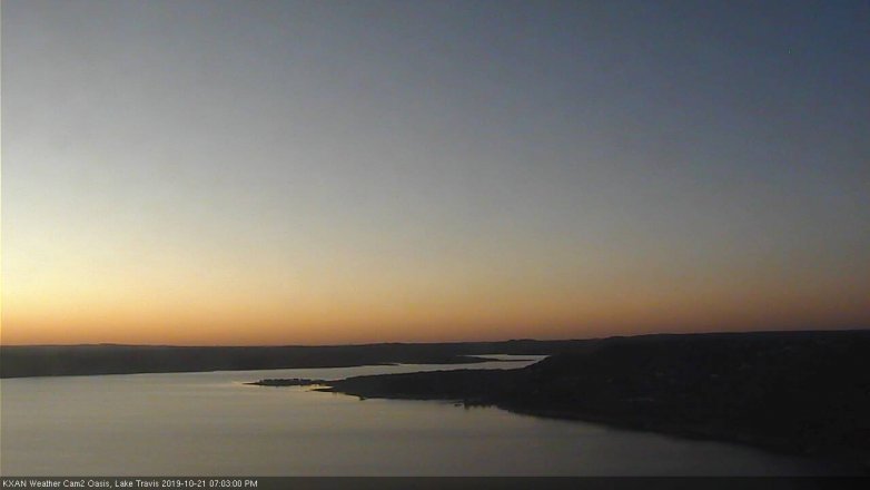 Lake Travis webcam, October 21, 2019 6:05 PM CT