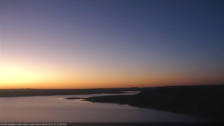 Lake Travis webcam, October 21, 2019 6:15 PM CT