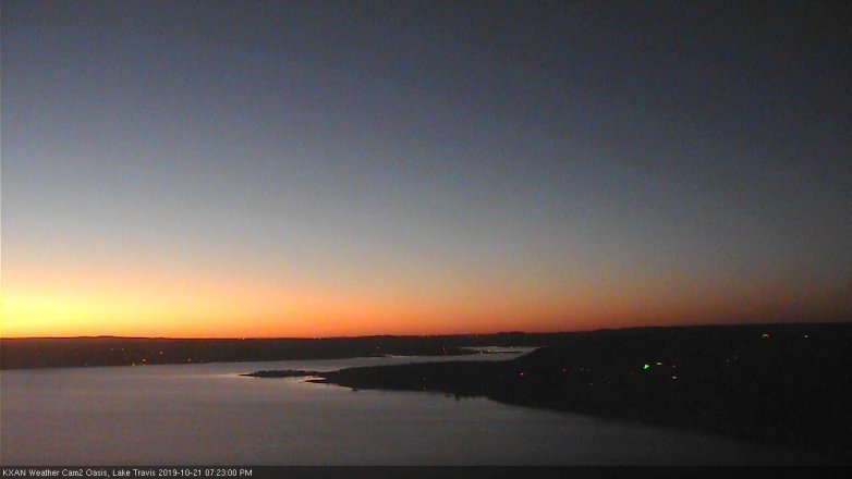 Lake Travis webcam, October 21, 2019 6:25 PM CT