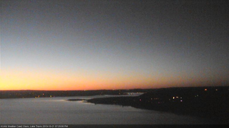 Lake Travis webcam, October 21, 2019 6:30 PM CT