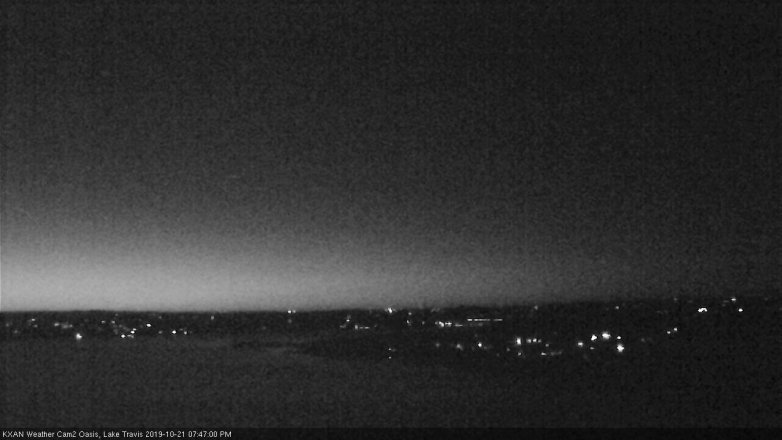 Lake Travis webcam, October 21, 2019 6:50 PM CT