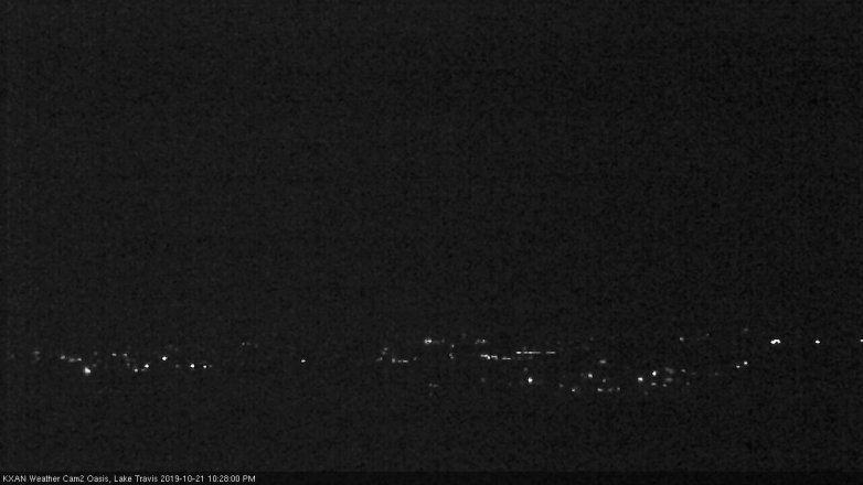 Lake Travis webcam, October 21, 2019 9:30 PM CT