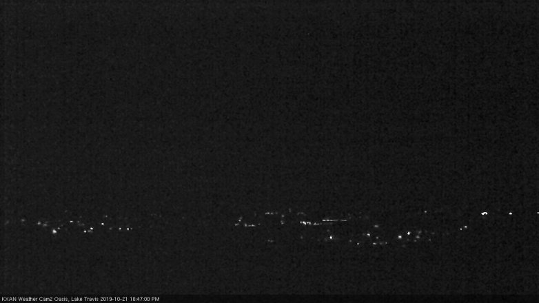 Lake Travis webcam, October 21, 2019 9:50 PM CT