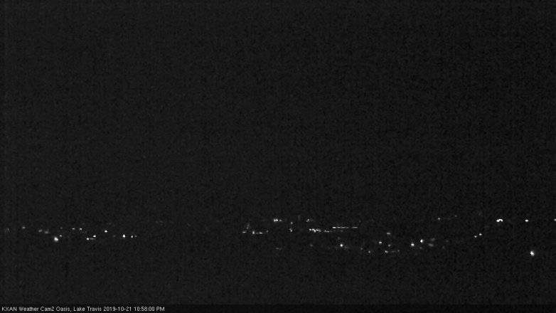Lake Travis webcam, October 21, 2019 10:00 PM CT