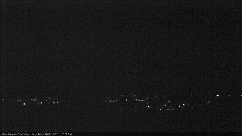 Lake Travis webcam, October 21, 2019 10:30 PM CT