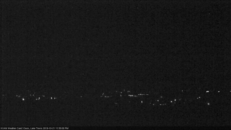 Lake Travis webcam, October 21, 2019 11:00 PM CT