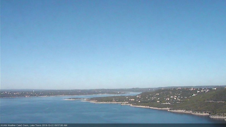 Lake Travis webcam, October 22, 2019 9:00 AM CT