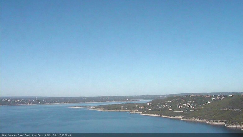 Lake Travis webcam, October 22, 2019 9:10 AM CT
