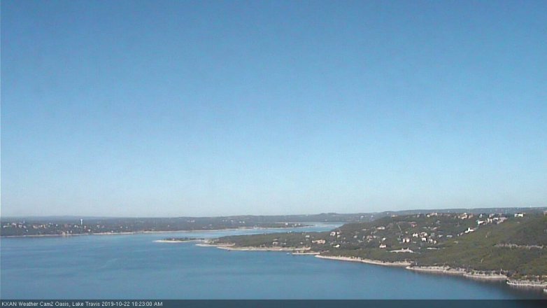 Lake Travis webcam, October 22, 2019 9:25 AM CT