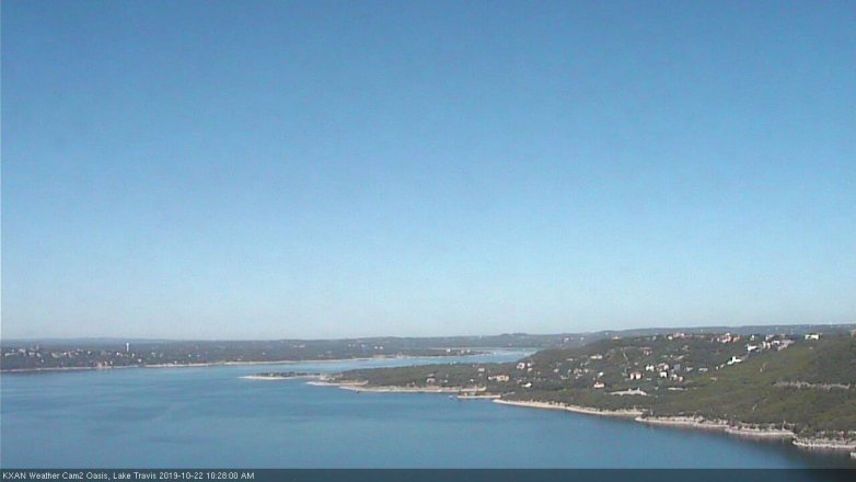 Lake Travis webcam, October 22, 2019 9:30 AM CT