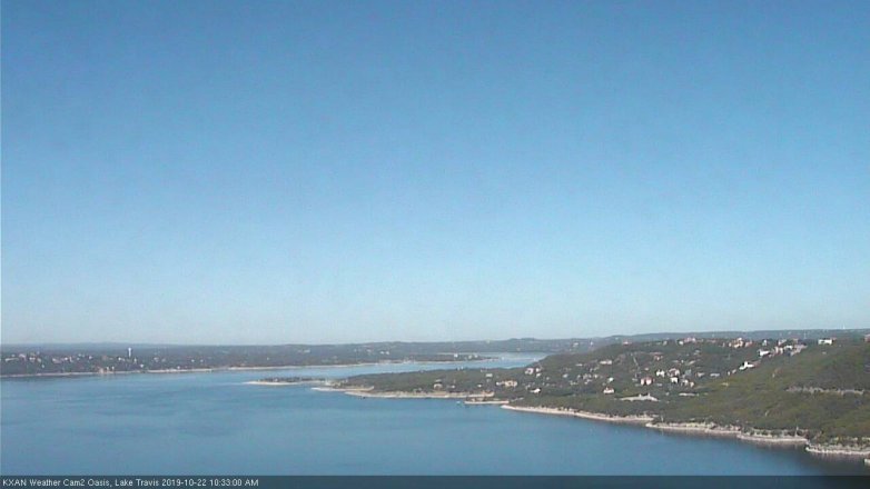 Lake Travis webcam, October 22, 2019 9:35 AM CT