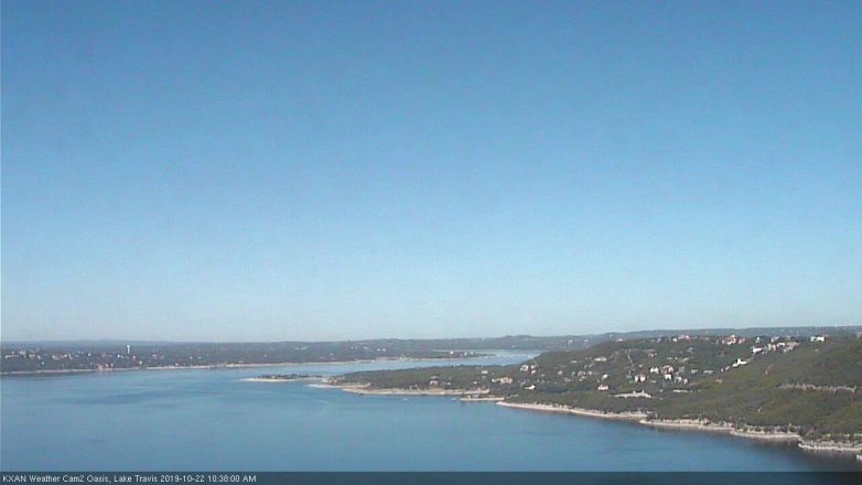 Lake Travis webcam, October 22, 2019 9:40 AM CT