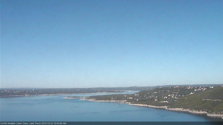 Lake Travis webcam, October 22, 2019 9:45 AM CT