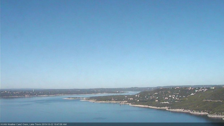 Lake Travis webcam, October 22, 2019 9:50 AM CT
