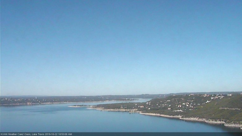 Lake Travis webcam, October 22, 2019 9:55 AM CT