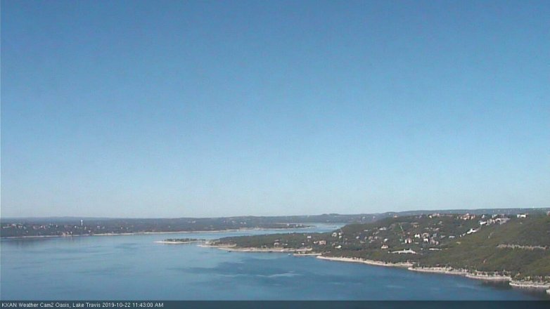 Lake Travis webcam, October 22, 2019 10:45 AM CT