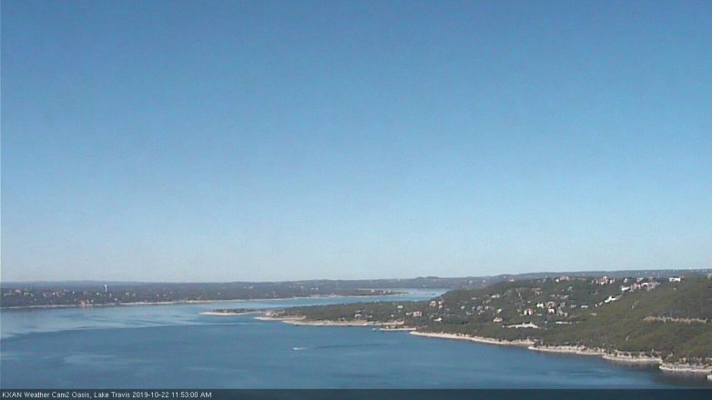 Lake Travis webcam, October 22, 2019 10:55 AM CT