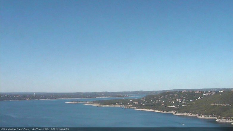 Lake Travis webcam, October 22, 2019 11:20 AM CT