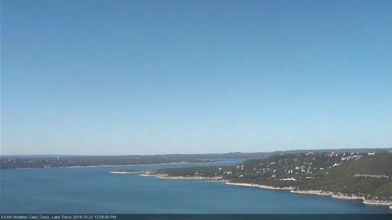 Lake Travis webcam, October 22, 2019 12:00 PM CT