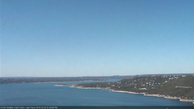 Lake Travis webcam, October 22, 2019 12:30 PM CT