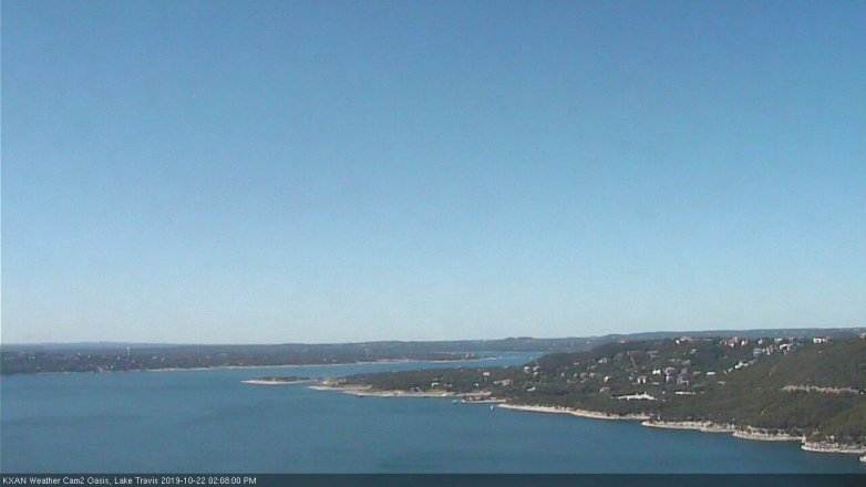 Lake Travis webcam, October 22, 2019 1:10 PM CT