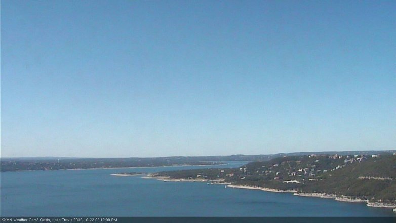 Lake Travis webcam, October 22, 2019 1:15 PM CT