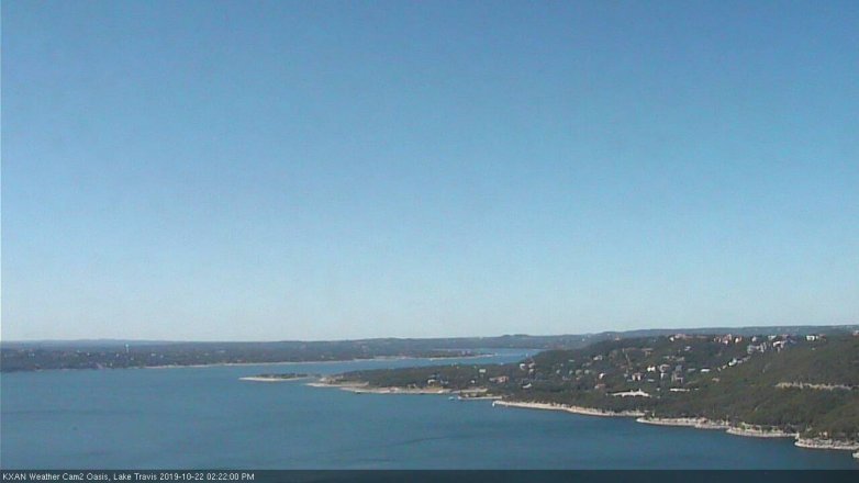 Lake Travis webcam, October 22, 2019 1:25 PM CT