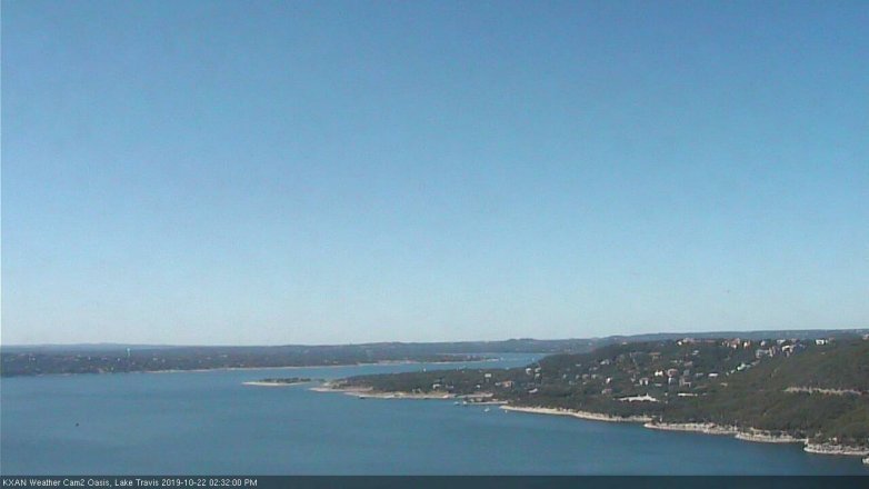 Lake Travis webcam, October 22, 2019 1:35 PM CT