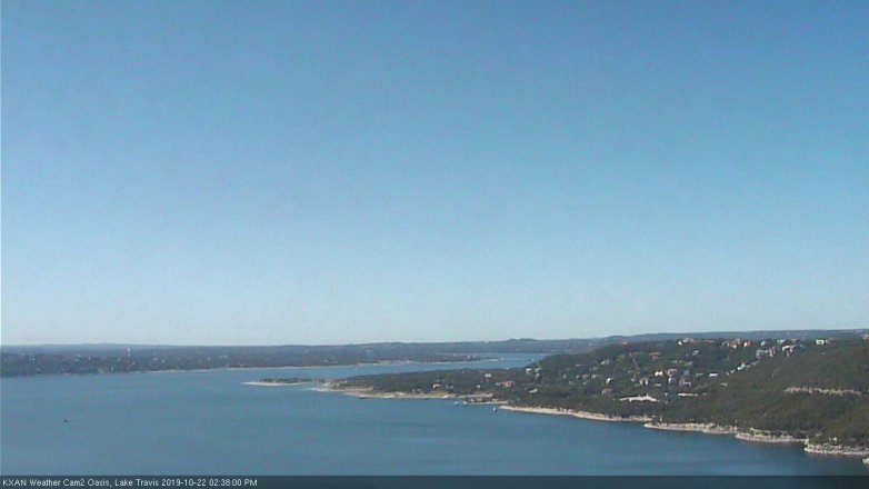 Lake Travis webcam, October 22, 2019 1:40 PM CT