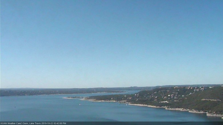Lake Travis webcam, October 22, 2019 1:45 PM CT