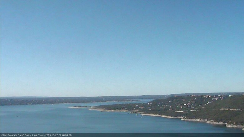 Lake Travis webcam, October 22, 2019 1:50 PM CT