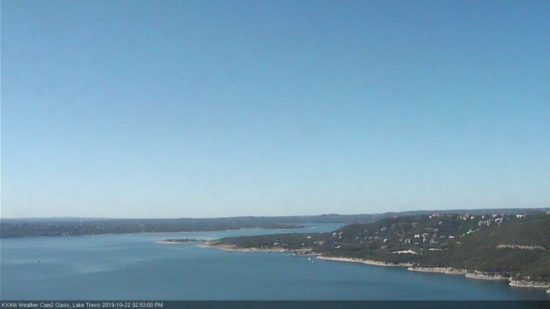 Lake Travis webcam, October 22, 2019 1:55 PM CT