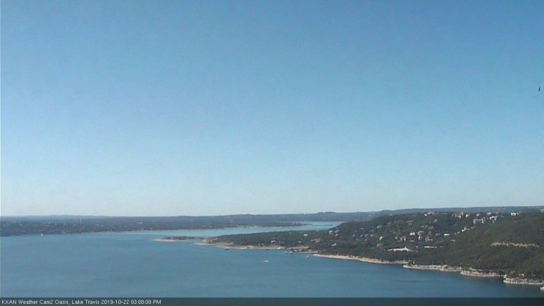 Lake Travis webcam, October 22, 2019 2:10 PM CT