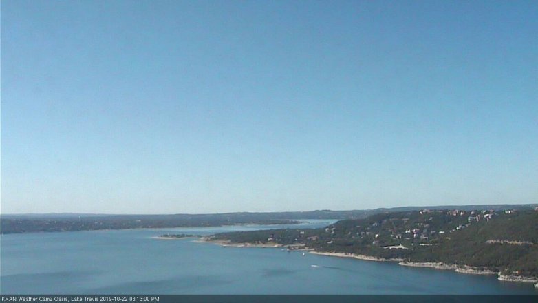 Lake Travis webcam, October 22, 2019 2:15 PM CT