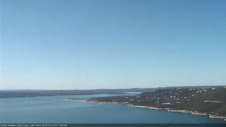 Lake Travis webcam, October 22, 2019 2:20 PM CT