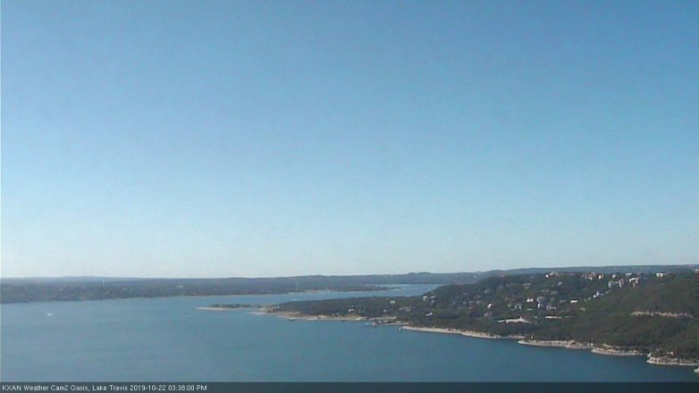 Lake Travis webcam, October 22, 2019 2:40 PM CT