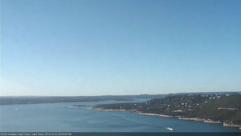 Lake Travis webcam, October 22, 2019 2:45 PM CT
