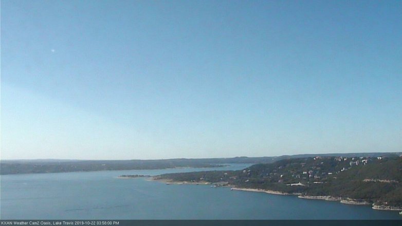 Lake Travis webcam, October 22, 2019 3:00 PM CT