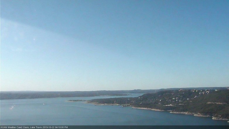 Lake Travis webcam, October 22, 2019 3:20 PM CT