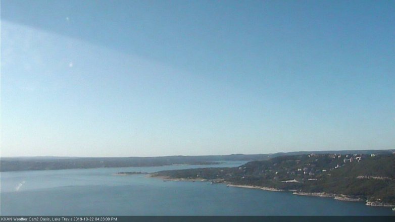 Lake Travis webcam, October 22, 2019 3:25 PM CT
