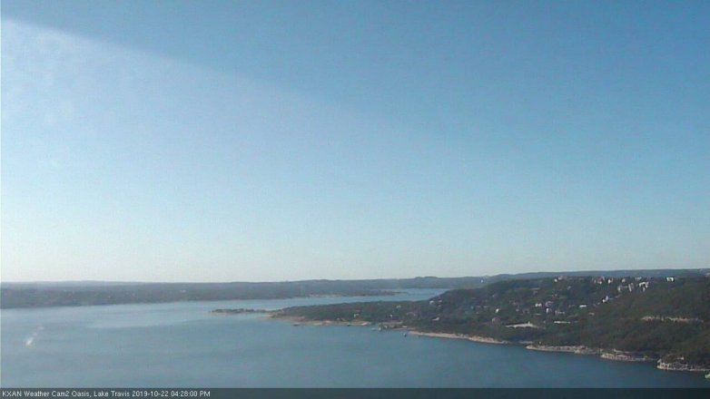 Lake Travis webcam, October 22, 2019 3:30 PM CT