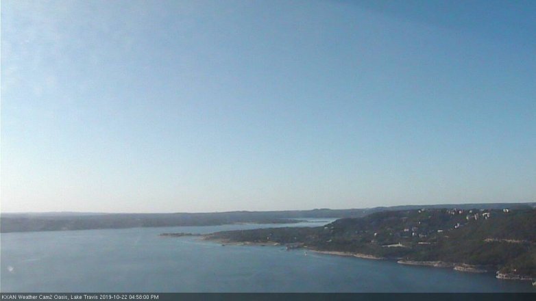 Lake Travis webcam, October 22, 2019 4:00 PM CT