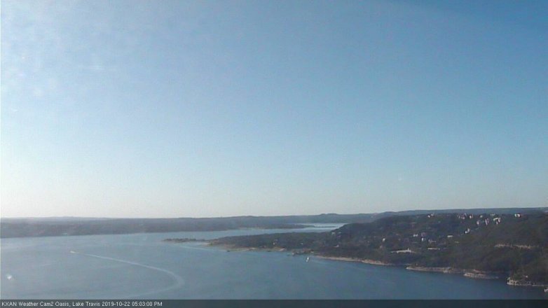 Lake Travis webcam, October 22, 2019 4:05 PM CT