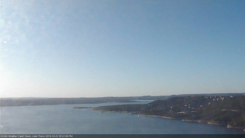 Lake Travis webcam, October 22, 2019 4:25 PM CT