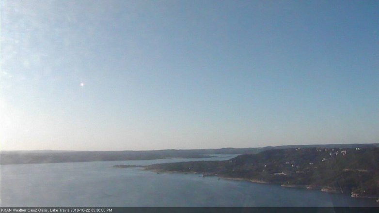 Lake Travis webcam, October 22, 2019 4:40 PM CT