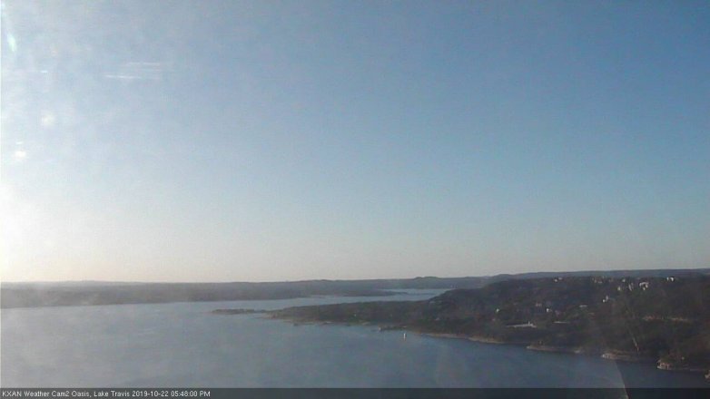 Lake Travis webcam, October 22, 2019 4:50 PM CT