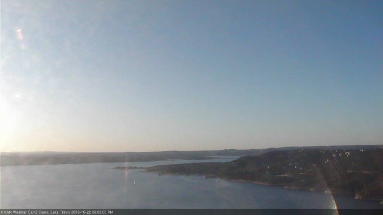 Lake Travis webcam, October 22, 2019 5:05 PM CT