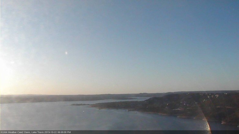 Lake Travis webcam, October 22, 2019 5:10 PM CT
