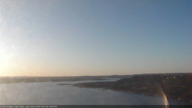 Lake Travis webcam, October 22, 2019 5:20 PM CT