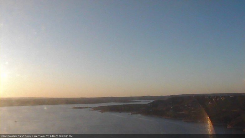 Lake Travis webcam, October 22, 2019 5:30 PM CT